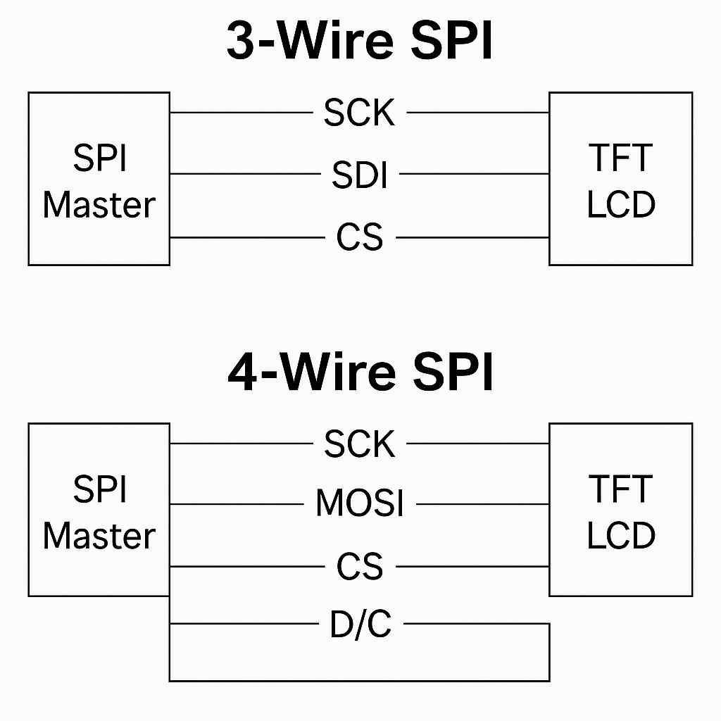 TFT液晶屏怎么区分3线4线,LCD液晶屏接口
