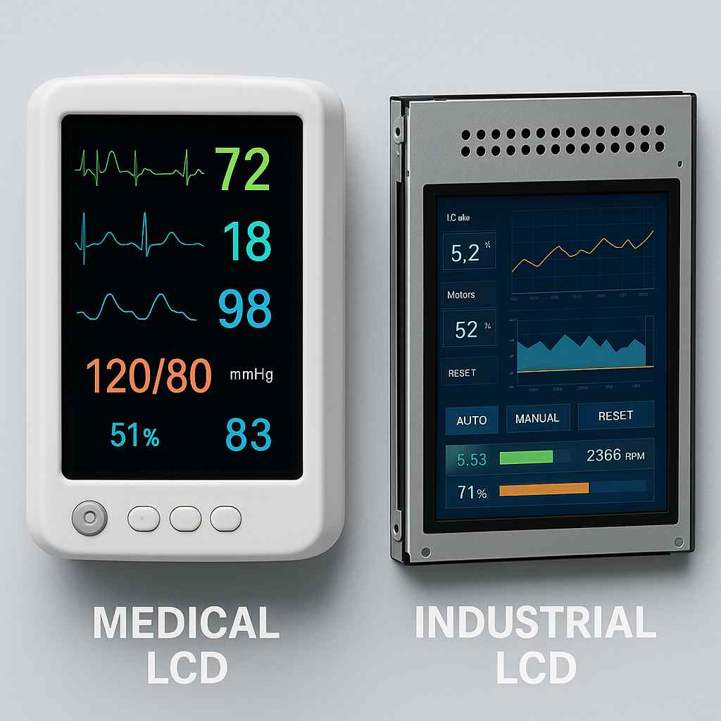医疗液晶屏与工业级液晶显示屏的标准差异与选型策略