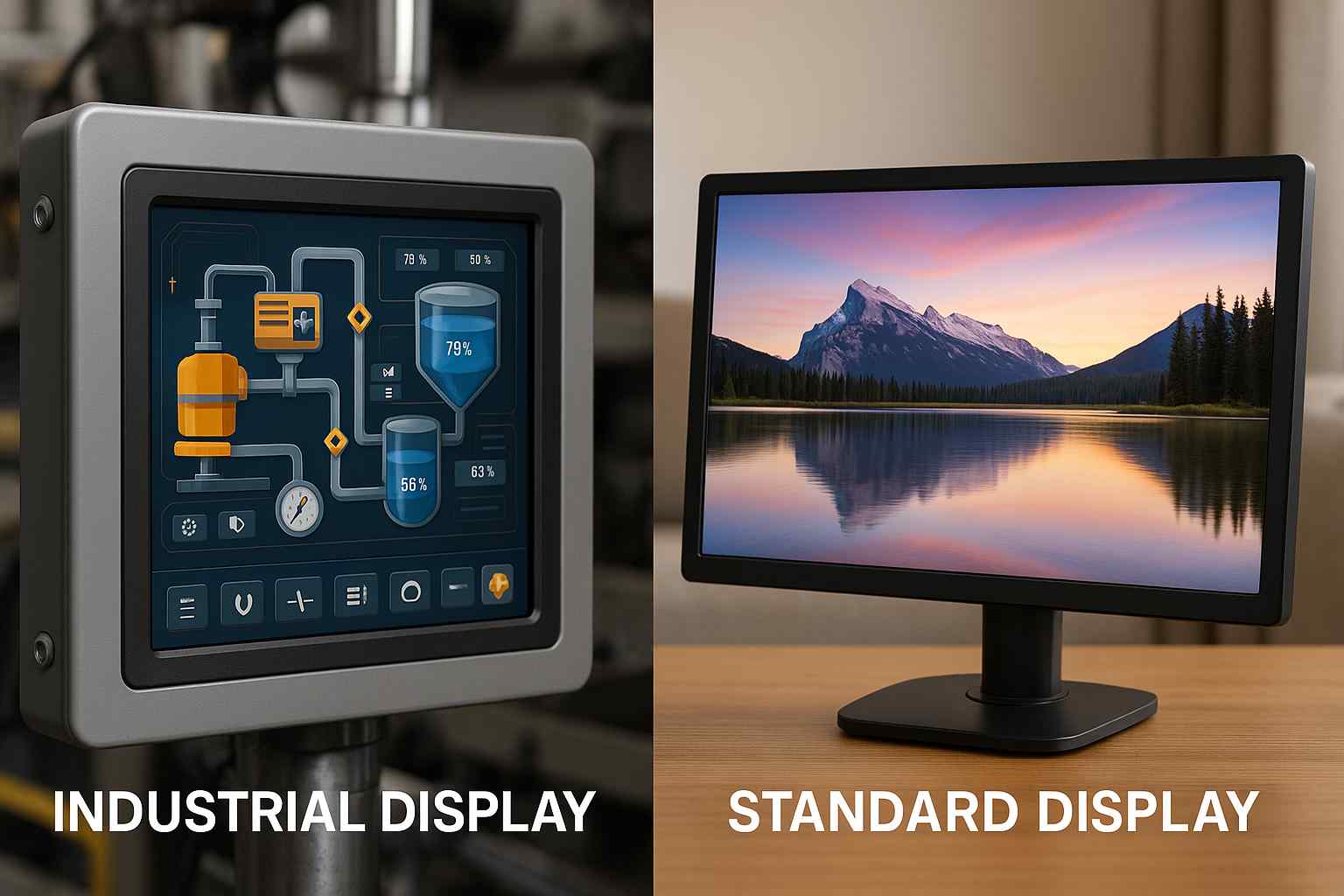 工业液晶屏与普通液晶屏的区别与应用场景
