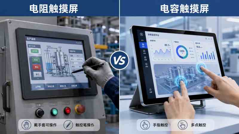 15.6寸4线触摸屏是选电阻还是电容？接口与控制器怎么匹配