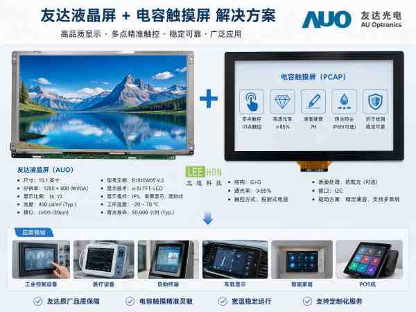 AUO友达液晶屏怎么配电容触摸屏？PCAP定制、控制器与全贴合方案怎